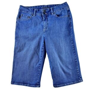 CODE BLUE Womens Denim Capris Pants Size 10 Blue Med Wash